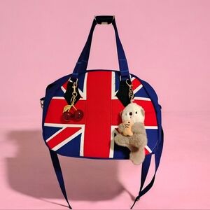 Union Jack Crossbody Bag with Charms